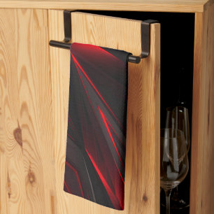 Amazing Red to the Point Abstract Design  Tea Towel