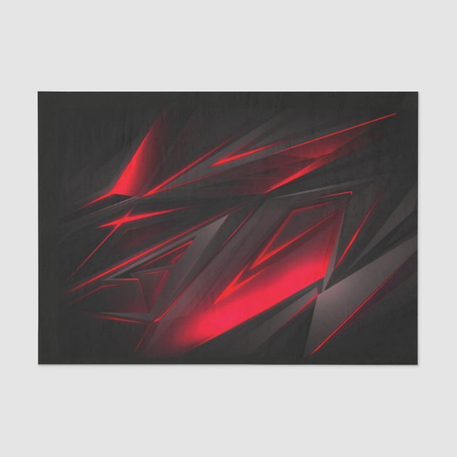 Amazing Red to the Point Abstract Design  Tissue Paper (Front)