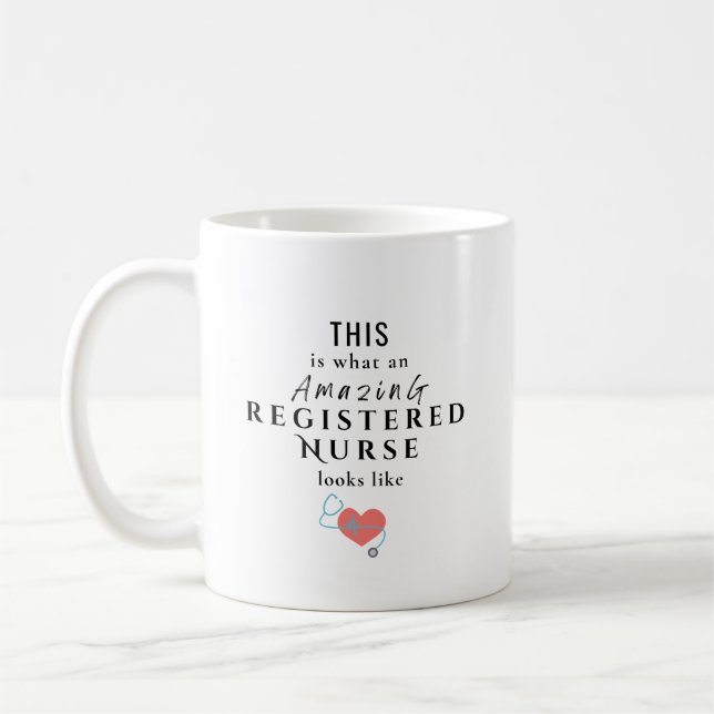 Amazing Registered Nurse Personalised Coffee Mug (Left)