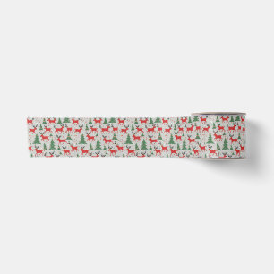 Amazing reindeers satin ribbon