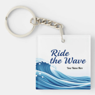 Amazing Ride The Wave Strong People Key Ring