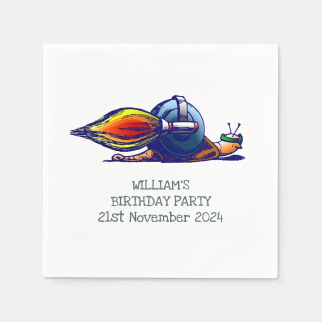 Amazing Rocket Snail Napkin (Front)