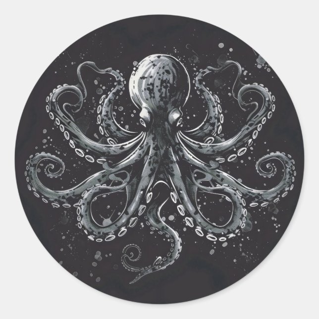 Amazing Rocktopus Classic Round Sticker (Front)