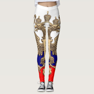 Amazing Russian coat of arms and flag leggings