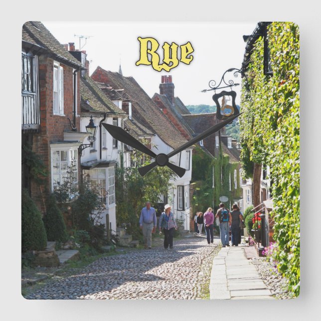 Amazing! Rye England Square Wall Clock (Front)