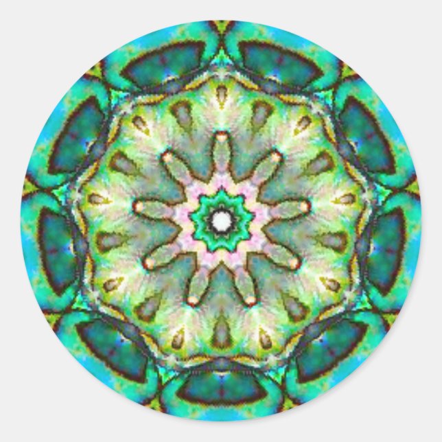 Amazing Sea Opal Classic Round Sticker (Front)