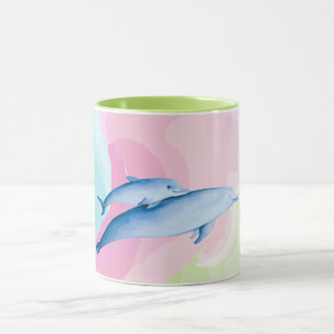 Amazing sea with dolphins mug