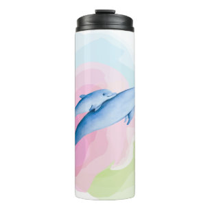 Amazing sea with dolphins thermal tumbler