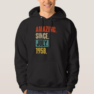 Amazing Since July 1958  64 Year Old 64th Birthday Hoodie