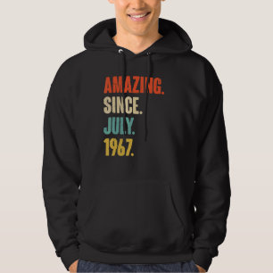 Amazing Since July 1967 55 Year Old Gift 55th Bir Hoodie