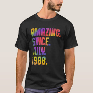 Amazing Since July 1988 35 Years Old 35th Birthday T-Shirt
