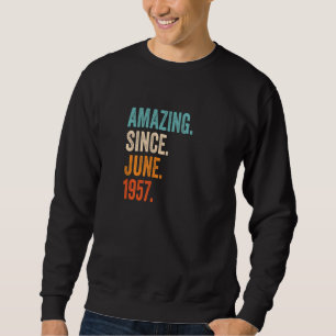 Amazing Since June 1957 66th Birthday Premium Sweatshirt