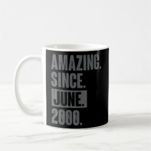 Amazing Since June 2000 22 Year Old 22nd Birthday Coffee Mug
