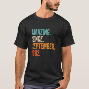 Amazing Since September 1962 61st Birthday T-Shirt