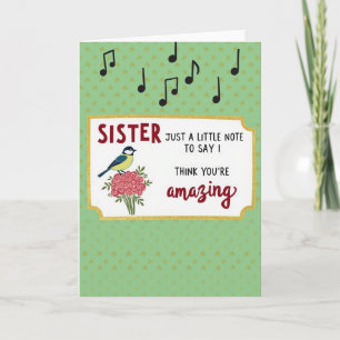 Amazing Sister Floral Card