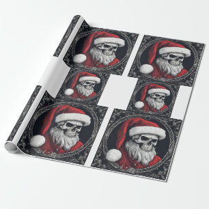 Amazing Skeleton of Santa Claus Wrapping Paper
