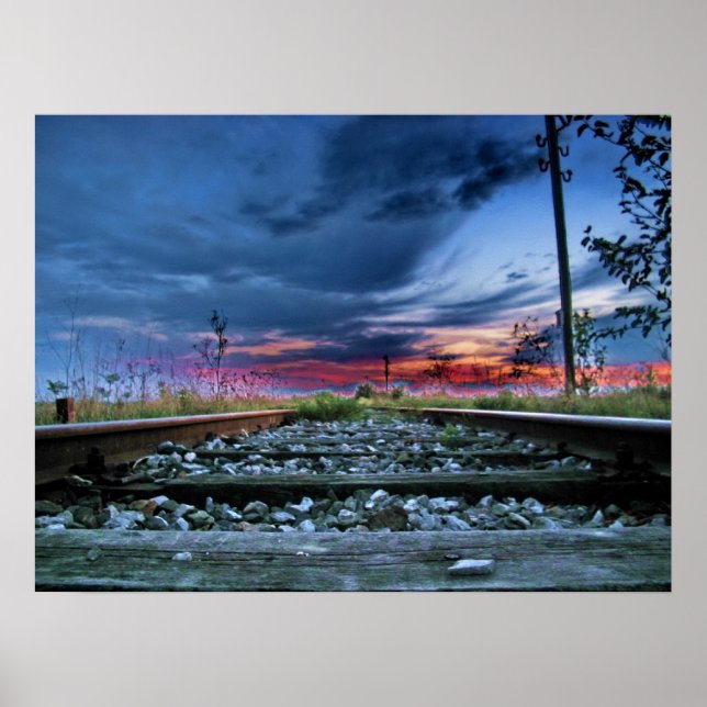 Amazing Sky Over the Railway Poster (Front)