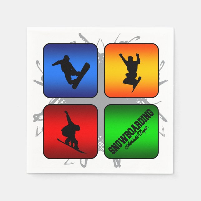 Amazing Snowboarding Urban Style Napkin (Front)