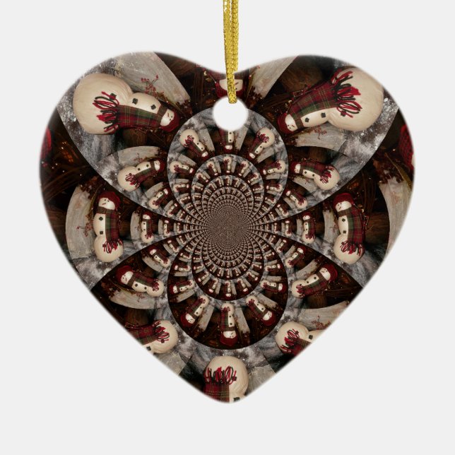 Amazing Snowman Ceramic Tree Decoration (Front)