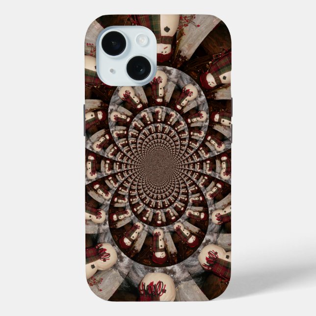 Amazing Snowman Kaleidoscope | Intricate Winter Ar Case-Mate iPhone Case (Back)