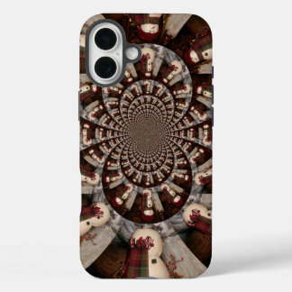 Amazing Snowman Kaleidoscope | Intricate Winter Ar iPhone 16 Plus Case