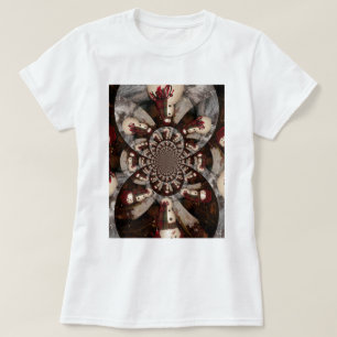 Amazing Snowman Kaleidoscope Pattern Art Design T-Shirt