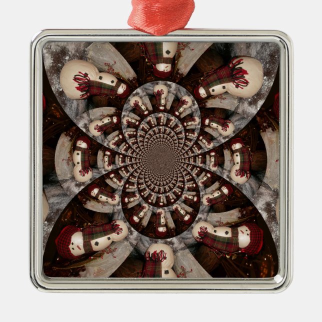 Amazing Snowman Metal Tree Decoration (Front)