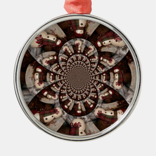 Amazing Snowman Metal Tree Decoration (Front)