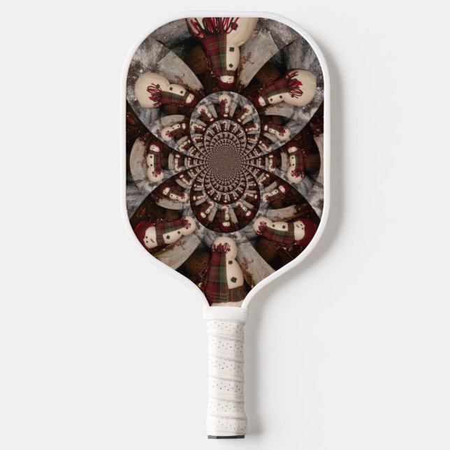Amazing Snowman Pickleball Paddle (Front)