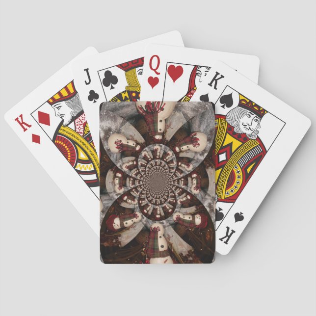 Amazing Snowman Playing Cards (Back)