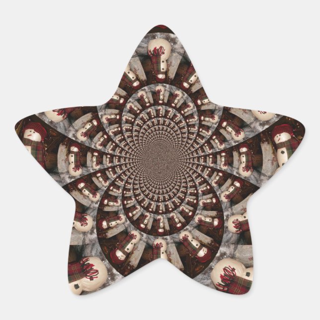 Amazing Snowman Star Sticker (Front)