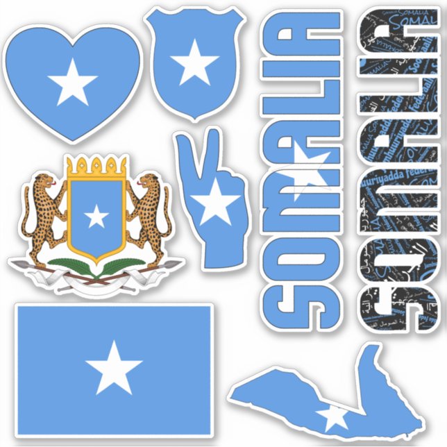 Amazing Somalia Shapes National Symbols (Front)