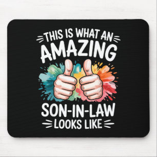 Amazing son in law present funny dad husband mouse mat