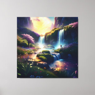 Amazing Splendour Waterfall Landscape 7 Canvas Print