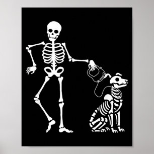 Amazing Spooky Creepy Halloween Design Skeleton Poster