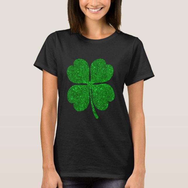 Amazing St  Patrick's Day Irish Giltter Shamrock M T-Shirt (Front)