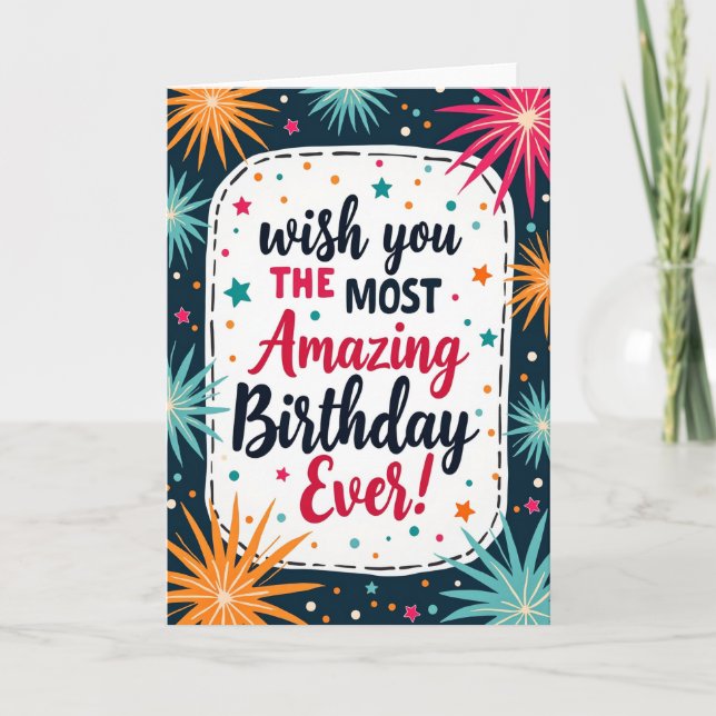 Amazing Starburst Birthday Card (Front)