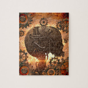 Amazing steampunk Skull with gears Jigsaw Puzzle