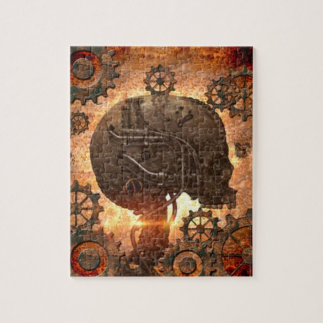 Amazing steampunk Skull with gears Jigsaw Puzzle (Vertical)