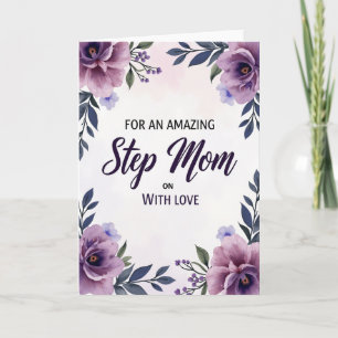 Amazing Step Mum Floral Card