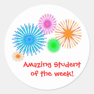 Amazing Student of the Week! Classic Round Sticker
