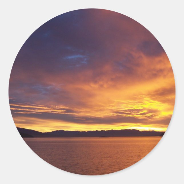 Amazing Sunrise Classic Round Sticker (Front)