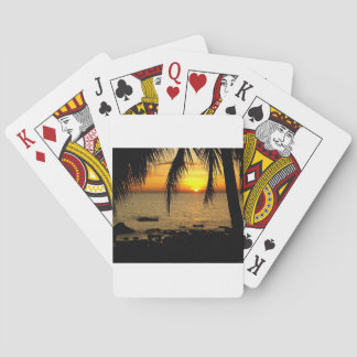 Amazing Sunset at the Beach Playing Cards