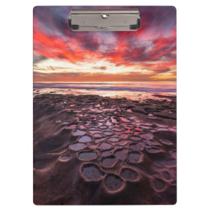 Amazing sunset at the tide pools clipboard