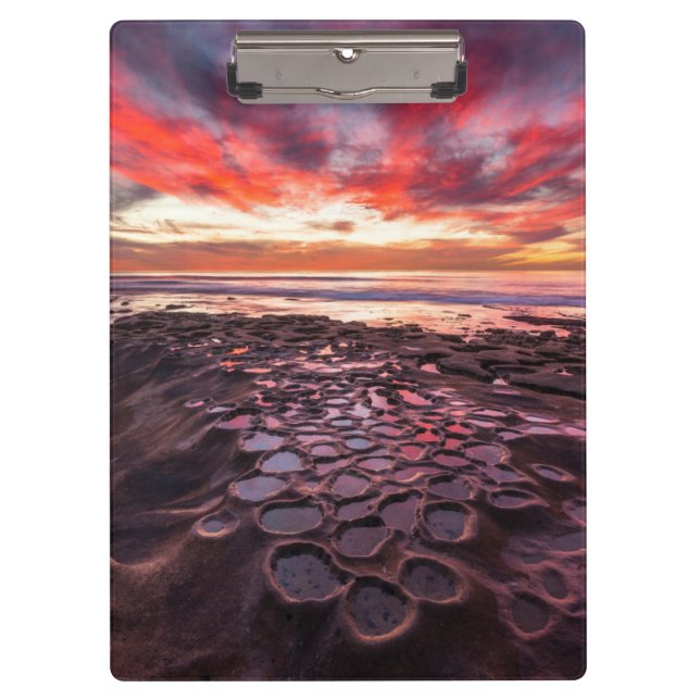 Amazing sunset at the tide pools clipboard (Front)