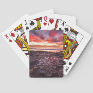 Amazing sunset at the tide pools playing cards