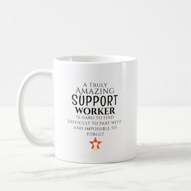 Amazing Support Worker Hard To Find Personalized  Coffee Mug (Left)