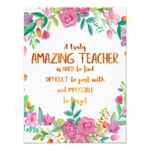Amazing Teacher Appreciation Gift Sign Thank you