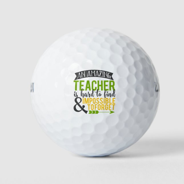 Amazing Teacher Appreciation Golf Balls (Front)