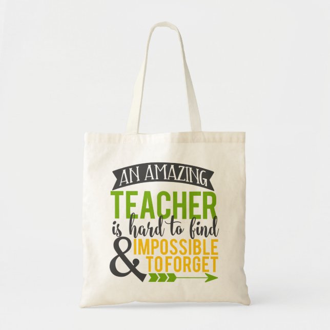 Amazing Teacher Appreciation Tote Bag (Front)